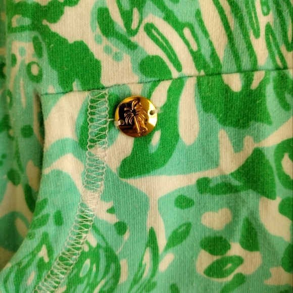 LILLY PULITZER Full Zip Bungle In The Jungle Print Leona Jacket Green - Picture 6 of 7
